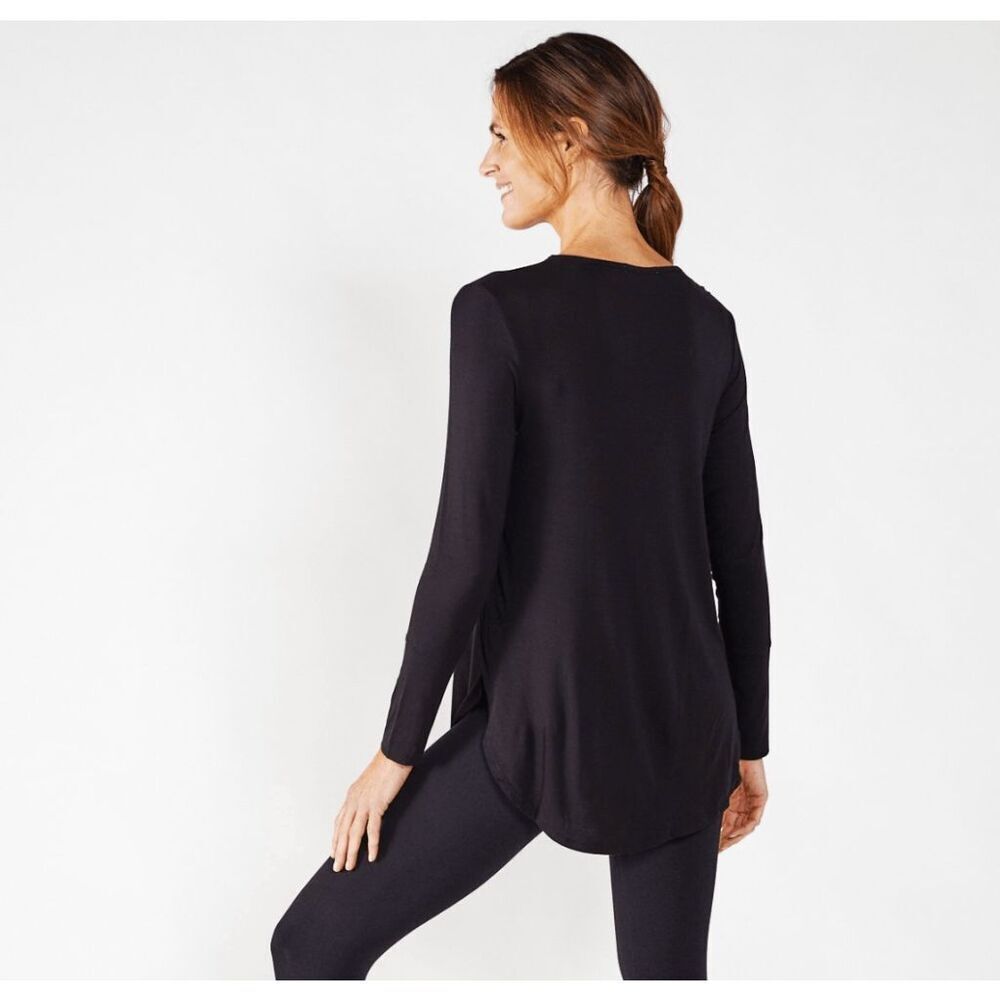 Tasc Long Sleeve Micro Modal Stretchy Sage Green Jenny Top Large NWT - Picture 10 of 11